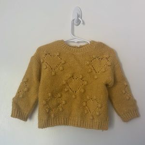 Zara baby Pom heart knit sweater
